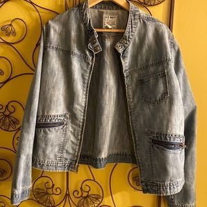 Old Navy Stonewashed Denim Jacket Women size xxl